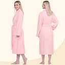 PAVILIA Womens Robe Fleece Plush Soft, Fluffy Fuzzy Cozy Warm Bathrobe, Shower Spa House Long Robe for Women (Pink, S)