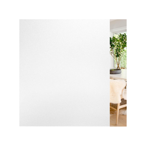 Rabbitgoo Window Privacy Film, Non-Adhesive Frosted Glass Window Film for Bathroom, Static Cling Heat Blocking Stickers for Home Indoor Opaque Frosting Coverings House Tint, Matte White 17.5" x 78.7"