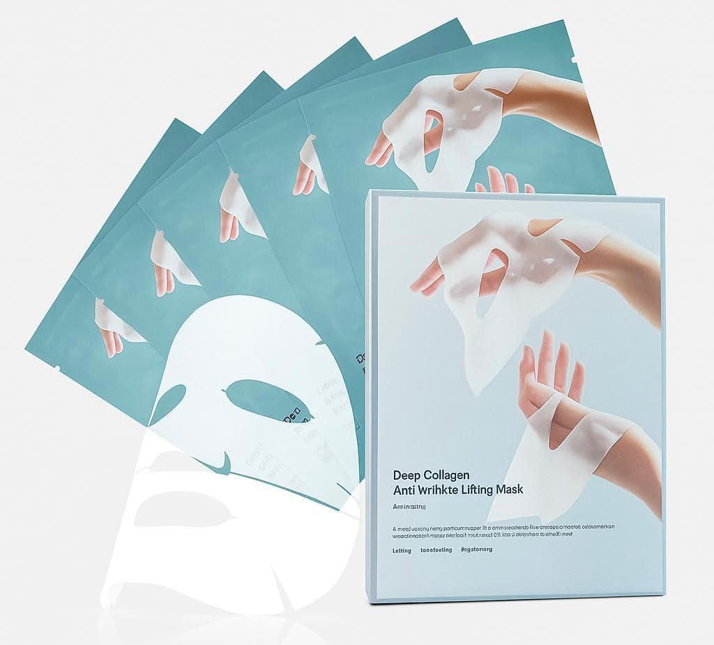 2 x Collagen Hydrogel Face Mask  4 Sheet Masks  Hydrating & Firming Skincare Treatment for Dry & Dull Skin  Moisturizing, Smoothing & Plumping Self-Care Facial Mask