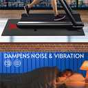 Bike Trainer Mat Compatible with Peloton Bike, for Treadmill & Row, THK 6mm, Under Mat Protect Hardwood Floor Carpet, Trainer Accessory for Indoor Stationary Exercise Bicycle (36x72")