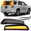 Smoked LED Rear Trunk Pillar Tail Light Column Replacement Compatible with Toyota 4Runner 2014-2024,Functuon as Brake Turn Signal Light Plug and Play