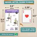 Chair Yoga for Seniors Over 60 70 Exercise Cards with Videos & Workout Plan Includes 5-Week Challenge, Ebook, Chart & 2 Rings for Easy Organization Weight Loss Guide for Women & Men
