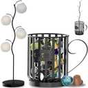 Coffee Pod Holder with Mug Holder Tree, K Cup Holder with Attachable Mug Tree, Coffee Pods Organizer with Mug Rack, Countertop Organizer, Coffee Pod Storage and Mug Organizer