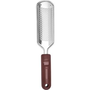 Foot Scrubber, Foot Grinder with Hanging Hole, Non Slip Handle Pedicure Foot File Callus Remover for Unisex Foot Care Brown