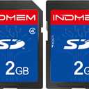 INDMEM 2 Pack SD Card 2GB Class 4 Flash Memory Card 2G SLC Stanard Secure Digital Cards (2PC)