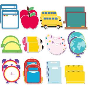 Yinder 24 Pads Teacher Sticky Notes 720 Sheets Back to School Sticky Notes Cute Pencil Ruler Blackboard Apple Shaped Self Christmas Cartoon Gift for Teacher Teens School Staff