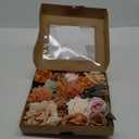 Floroom Terracotta Artificial Flowers Burnt Orange Fake Roses Peonies Dahlias and Greenery Combo Box Set for DIY Wedding Bouquets Bridal Shower Centerpieces Floral Arrangements Party Tables Decoration