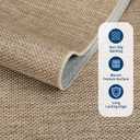 Outdoor Easy Jute Rug 5x7 Washable Non Slip Indoor Outdoor Easy Jute Rug Modern Solid Color Neutral Paito Stain Resistant Throw Carpet for Porch Kitchen Bedroom Living Room Backyard, Tan