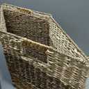 CHI AN HOME 13x13x13 Storage Cube Bins Wicker Storage Basket for Cube Shelf, Natural Foldable Square Baskets for Storage, Large Woven Cube Storage Bin with Handle, Baskets for Pantry, Bedroom Set of 4
