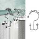 Zenna Home 12 Pack Brushed Nickel Double Roller Hooks