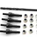 Front & Rear Universal Shock Standoff Upgrades Parts for Arrma 6S Typhon Kraton Outcast Mojave Notorious Infraction Felony Talion Limitless 6S BLX,4PCS #45 Steel EXB Shock Mount,#ARA330703(Black)