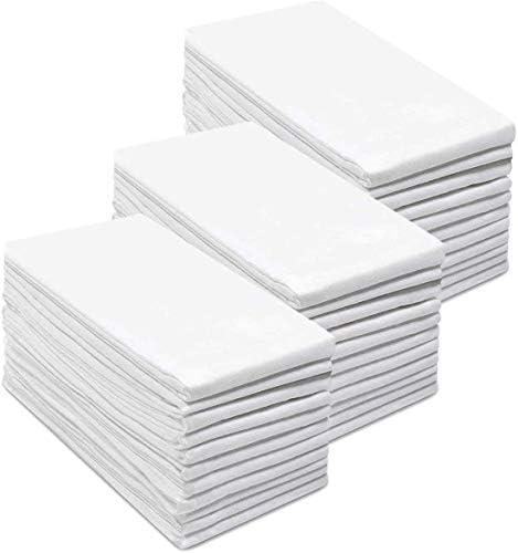 Simpli-Magic 79374 Flour Sack Kitchen Towels, Pack of 12, White, 24"x24"
