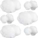 Jetec 6 Pieces Artificial Cloud Props Imitation 3D Cloud Shape Hanging Decorations Room DIY Decorative Hanging Ornament for Wedding Party Stage Show Decor (Small and Medium Size)