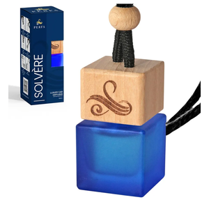 Solvère Car Air Freshener for Men | Perfume Style Freshener with Solvère Fragrance | Strong Freshener with Odour Eliminating Technology with Vent Clip | Car Air Freshener by Perfa