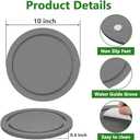 Plant Saucer for Indoors, 2 Pack 10 Inch, Instantly Dry Diatomaceous Earth Plant Trays, Stone Plant Pot Saucers Drip & Drainage Tray, Gray