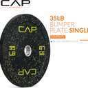 CAP 35lb Economy Color Fleck Olympic Bumper Plate, Single, Economy - Speckled, 35lbs