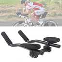 Bike Aero Bar, Aluminum Alloy Aero Bars for Road Mountain Bike, Bicycle Racing TT Handlebar Clip on Armrest Bar, Relaxation HandleTriathlon Handlebars