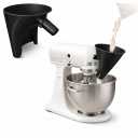 2 x uided-Flow Baking Funnel for Stand Mixer, KitchenAid Flour Funnel Attachment, 2026 Upgraded Large Funnel, Add Ingredients While Mixing, No Powder Explosion, One-Piece Injection Molded(Black)
