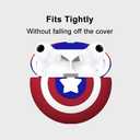 2 x Cute Case Cover Compatible with AirPods 3rd with Carabiner Keychain Hook,Funny Unique 3D Soft Silicone Shockproof Protective Skin Case Cover for Airpod 3rd Case-Shield