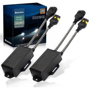 Bestview 9005 H10 LED light Canbus Decoder Kits Compatibility Anti Flickering Resistor Warning Canceler Pack of 2