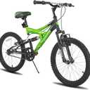 JOYSTAR 20 Inch Kids' Bike for Boys Girls Ages 7-13 Years Old, Dual-Suspension Kids Mountain Bike with Dual Handbrake & Kickstand, Multiple Colors (Green)