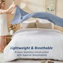 EMME Cotton Muslin King Blanket Bed Layering Bedspread Coverlet Breathable Gauze Soft Lightweight Blankets (Heather Dusty Blue, 108"x90")
