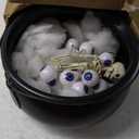 Halloween Outdoor Decorations, Witches Cauldron for Yard Decorations, halloween witch Decor Indoor, halloween witch Cauldron with Tripod with Eyeballs String Lights and Skeleton for Home & Porch decor