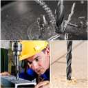 uxcell Reduced Shank Drill Bit 29mm Black Nitride Coated with 1/2 Inch Straight Shank, High Speed Steel HSS 9341 Twist Drill Bit for Stainless Steel Alloy Metal Plastic