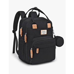 RUVALINO Diaper Bag Backpack, Multifunction Travel Pack Maternity Baby Changing Bags, Large Capacity, Waterproof, Black
