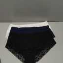 OLIKEME Womens High Waisted Underwear Cotton Bikini Panties Sexy Lace Hispter No Show Soft Stretch Cheeky Panties 3 Pack, XL