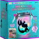 Mermaid Toy Lantern Night Light Craft Kit, Birthday Gifts for Kids, DIY Mermaids Arts and Crafts, Gift for Girls Ages 3 4 5 6 7 8-12 Years, Stem Toys