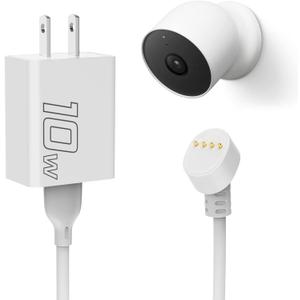 Power Cable Compatible with Google Nest Cam Outdoor or Indoor Battery, 10W 25Ft Nest Power Connector Weatherproof Charging Cable Power Your Nest Cam Power Cord