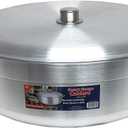 Uniware Heave Duty Aluminum Calderon/Pot with Aluminum Lid Cover, Silver (28.5 QT)