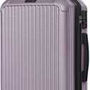 LIGHT FLIGHT Carry On Luggage 22x14x9 Airline Approved, Durable Hard Shell Carry On Suitcases with Wheels, Expandable Hardside Lightweight Travel Luggage with TSA Lock 20 Inch Carry on, Rose Purple