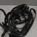 HORZE Weston Padded Leather Snaffle Bridle with Flash Noseband and Web Reins | English Bridle for Horses (Brown)