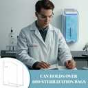 Leinuosen Clear Acrylic Sterilization Pouches Rack Organizer Wall Mount Dispenser Holder for 3.5 x 10 Inch Sterilization Pouches