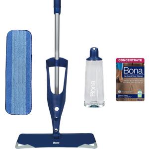 Bona Hardwood Floor Premium Spray Mop - Includes Wood Floor Cleaning Concentrate and Machine Washable Microfiber Cleaning Pad - Dual Zone Cleaning Design for Faster Cleanup