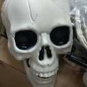 7.9ft/240cm Giant Skeleton Halloween Skeleton Life Size Skeleton Posable Skeleton Full Body Realistic Bones with Movable Joints for Halloween Outdoor Indoor Decorations