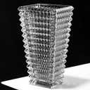 Large Crystal Vase for Flowers, Clear Cylinder Vase, Large Glass Vases, Modern Decorative Vases for Living Room, Bedroom, Kitchen, Dining Table, Mantle, Wedding, Heavy Duty Glass Ware Exquisite Article Series, Set of 4 