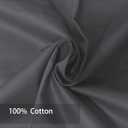 iMaylex Soft and Breathable 100% Egyptian Cotton Envelope Pillow Shams, Silk Like and Cozy Decorative Pillow Covers, Set of 2, Dark Grey, King