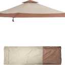 13x13 Canopy Replacement Top CoverDouble Tier Waterproof Silver Coated Instant Canopy Vented Top Compatible with Ozark Trail WMT-1313114LG,30300 Frame(Top Only