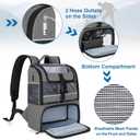 CURMIO Portable Oxygen Concentrator Backpack Compatible with Rhythm Healthcare P2/P2-E6/P2-E7, Empty POC Bag with Breathable Mesh Panels, Bottom Pocket for Charger, Cannula and Battery, Bag Only