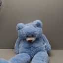 HollyHOME Teddy Bear Stuffed Animal Plush Giant Teddy Bears with Footprints Big Bear 36 inch Blue