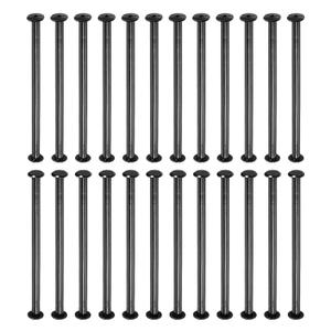 PATIKIL 24 Sets Chicago Screws, 90mm l Chicago Screws Phillips Binding Post Screw Bolts Leather Rivets Fasteners Connectors for Leather Belt Scrapbook Photo Albums, Black