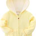 Baby Girls Boys Warm Adorable Hooded Zip Coat for Fall Spring Outerwear 3-24M Kids Jacket ((12-18)months, Yellow)