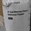 Linenspa Memory Foam Mattress Topper, Full Size - 3 Inch Gel Infused Memory Foam - Plush Feel - Cooling and Pressure Relieving - CertiPUR Certified