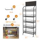 Fitzkor 5 Tier Retail Storage Rack Snack Rack Display Stand