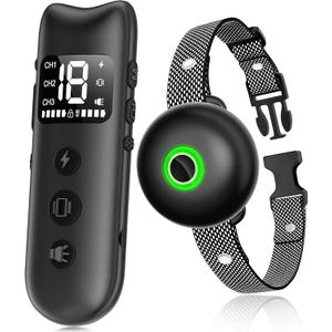Dog Shock Collar, Dog Training Collar with Remote 2600FT, IPX7 Waterproof Rechargeable E-Collar, 3 Training Modes for Medium and Large Dogs