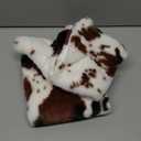 TOMWISH Pack of 2 Throw Pillow Covers Christmas Cowhide Printing Western 18x18 Pillow Cover,Decorative Throw Pillows Cushion Covers for Home Living Room Sofa Bedroom