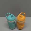 Tommee Tippee Insulated 9oz Sporty Spout Toddler Water Bottle, No Spill, Sippy Cups for Toddlers 1-3, Two-Piece Valve Helps Stop Spills, Light Blue & Orange, BPA Free, Pack of 2